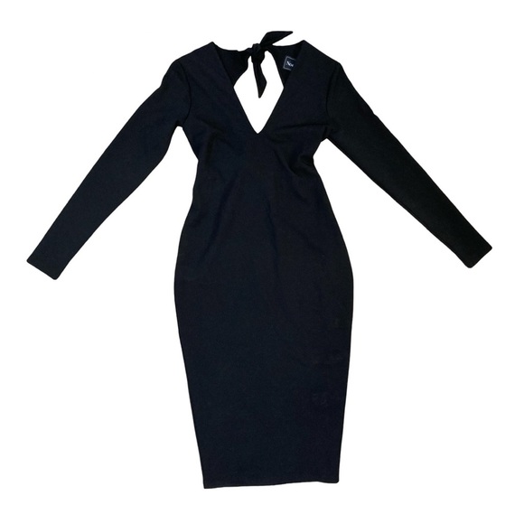 Revolve Nookie Cleo Long Sleeve Midi Dress NWT | Black  | Size S - Picture 3 of 6